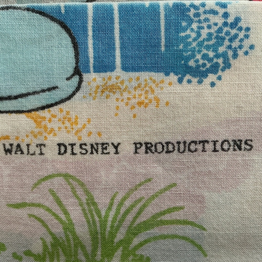 Vintage 1970’s Mickey Mouse & Friends at the Fair Twin Flat Sheet & Pillowcase - Picture 7 of 9